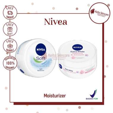 Nivea Moisturizer - Nivea Soft moisturizer - Nivea Extra White Radiant & Smooth Cream 50ml 100ml Sof