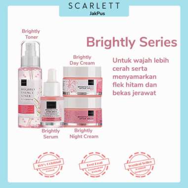 Paket 4 IN 1 Perawatan Wajah Acne/brightly Scarlett Whitening Special Multivariasi Multicolor