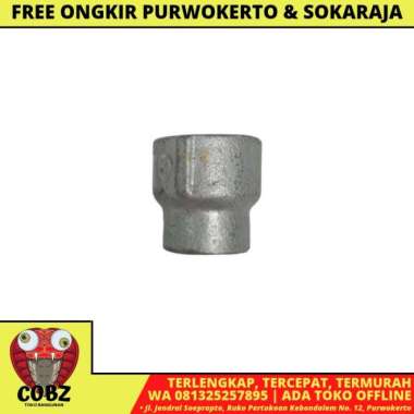 1 IN x 3/4 IN / G Verlop Sok Flock Sambungan Fitting Pipa Besi
