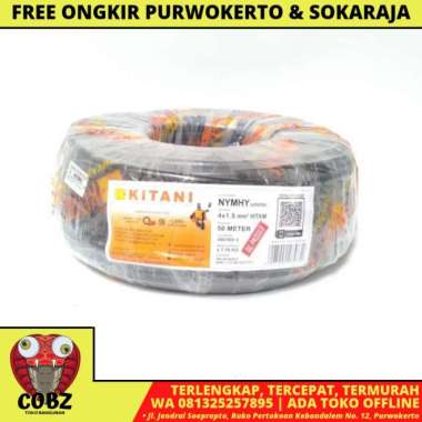 4 x 1.5 MM x 50 M / KITANI NYMHY Serabut Kabel Tembaga SNI Hitam Roll
