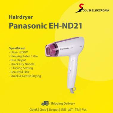 100% Produk Ori Panasonic Eh-Nd21 Hairdryer Mesin Alat Pengering Rambut Hair Dryer Multicolor