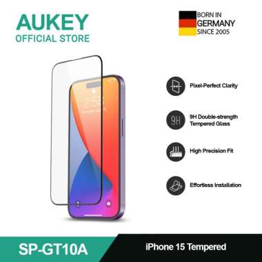 AUKEY iPhone 15 Premium Tempered Glass SP-GT10/GT11 Screen Protector iPhone 15 (2 Pcs)