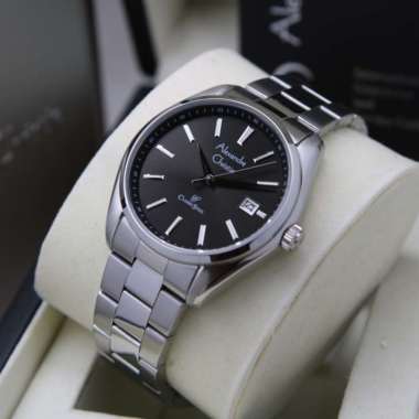 Jam Tangan Pria Alexandre Christie AC 8656 Classic Steel Original Garansi Resmi 1 Tahun SILVER BLACK