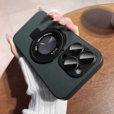 CASING IPHONE 11 PRO MAX CASE IPHONE 11 11 PRO 11 PRO RING MAGSAFE LEATHER IP11 PRO Hijau