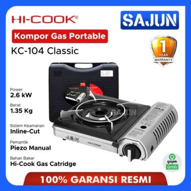 HI-COOK KOMPOR GAS PORTABLE KC-104 CLASSIC KC-105 PREMIUM CLASSIC