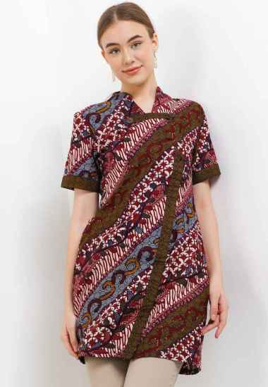 Arjuna Weda Sackdress Batik Parang Kawung 19254092 - Merah L
