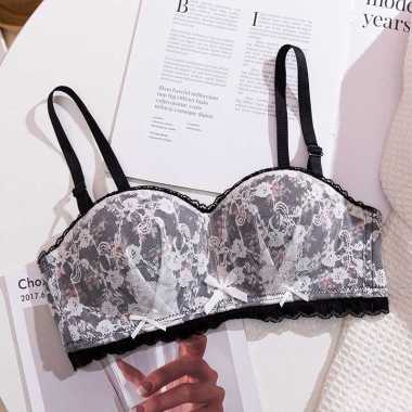 Bra wanita push up tanpa kawat motif BH floral Darlies bunga Pakaian dalam wanita pushup beha cantik