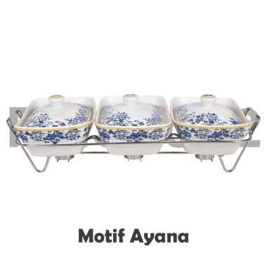 ZS Tempat Wadah Saji Makanan Prasmanan Keramik Set Vicenza Ayana