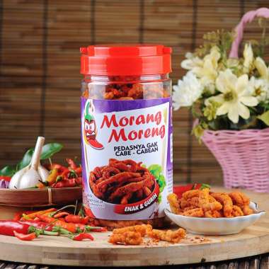 Keripik Usus Krispi Pedas Morang Moreng Snack - Level Hot Toples Balado