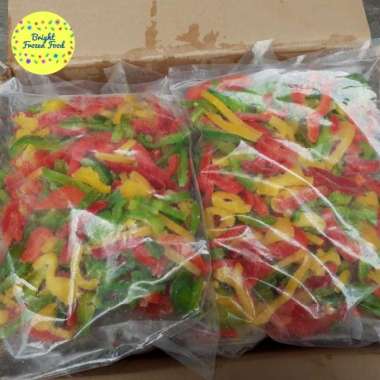 Frozen Mixed Mix Paprika Pepper Slice Iris Beku 1 kg