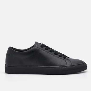 PW020 SEPATU WANITA SNEAKER PEDRO ORIGINAL KETS KULIT ALL FULL BLACK HITAM POLOS