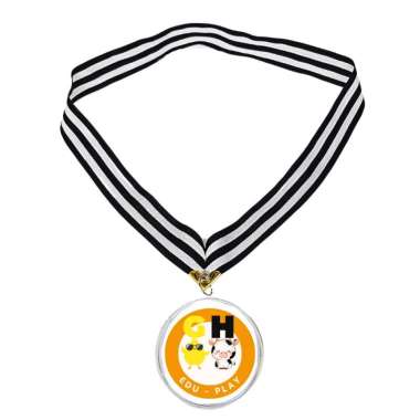 Medali Custom Print UV FREE TALI MEDALI Custom Wisuda Birthday Penghargaan Kelulusan GraduationMD02 