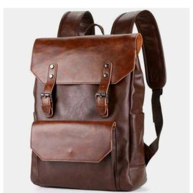 VERISH MK Tas Ransel Kulit Asli Bahan Premium Quality Full Up mk04 cokat tua