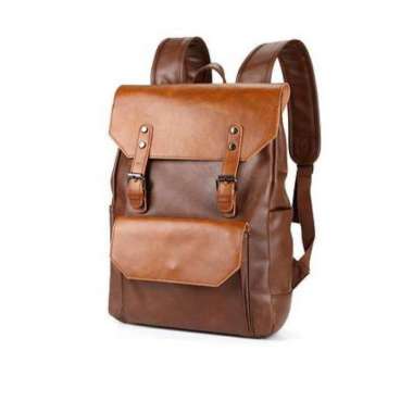 VERISH MK Tas Ransel Kulit Asli Bahan Premium Quality Full Up mk04 tan