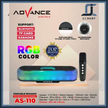 Speaker Advance AS-110 Soundbar Advance as-110 Free 1 Mic Wireless