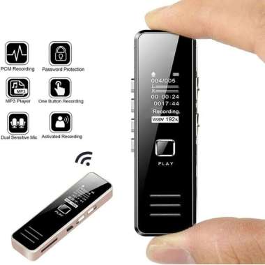Perekam Suara Audio Digital Mini Voice Recorder 32GB - Product Black