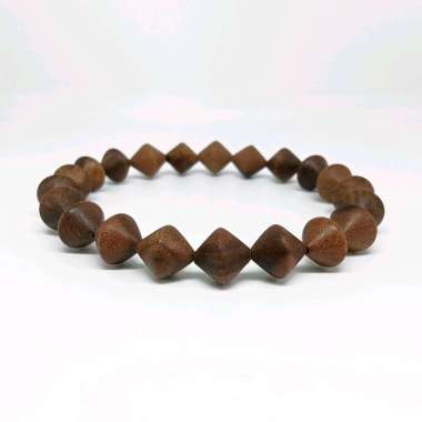 gelang kayu Bidara motif piramid benang karet h383
