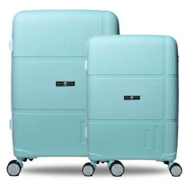 Koper Hardcase Kabin PP Polo Team SET size 20 dan 24 Inch - 9908 FrostMint