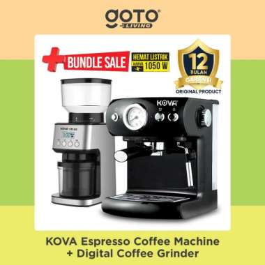 BUNDLING KOVA ESPRESSO MAKER DAN KOVA SYLUS DIGITAL COFFEE GRINDER - LORENA SYLUS X E01