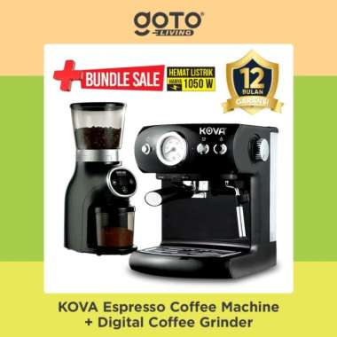 BUNDLING KOVA ESPRESSO MAKER DAN KOVA SYLUS DIGITAL COFFEE GRINDER - LORENA CG01 X E01