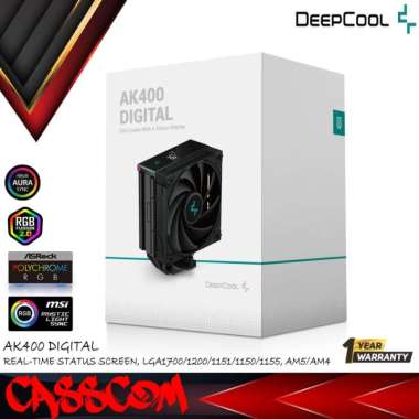 Deepcool AK400 DIGITAL 12CM Fan With Intel LGA1700 CPU Cooler AMD