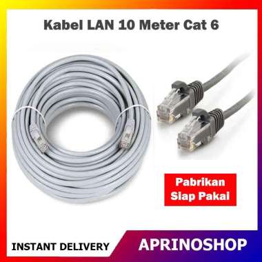 Kabel LAN 10 Meter Cat 6 UTP RJ45 Kabel Pabrikan LAN 10M Cat6