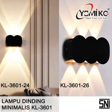 Yomiko Lampu Dinding Minimalis 2 Arah / Lampu Dinding LED Outdoor 2 Arah 3 LED