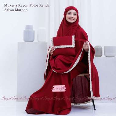 Jumuna - Mukena Dewasa Rayon Renda Salwa MAROON