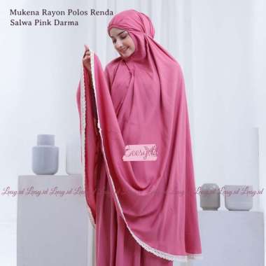 Jumuna - Mukena Dewasa Rayon Renda Salwa PINK DHARMA