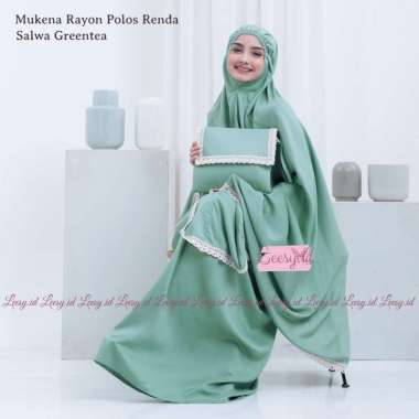 Jumuna - Mukena Dewasa Rayon Renda Salwa GREENTEA