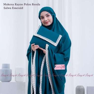 Jumuna - Mukena Dewasa Rayon Renda Salwa EMERALD