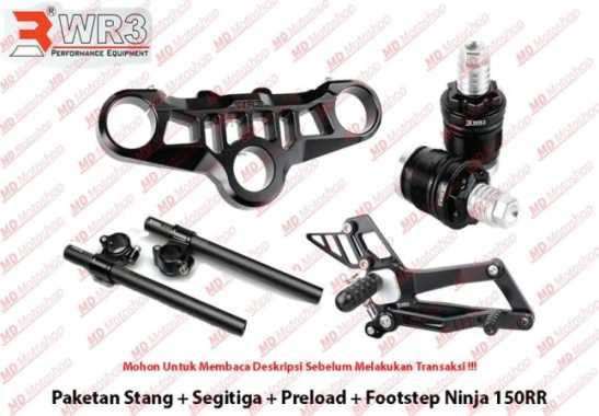 Paket Stang+Segitiga+Preload Wr3 Kawasaki Ninja 150 Rr / Ninja 150 R Sale Komplit