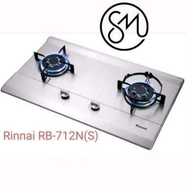 Kompor Gas Tanam Rinnai RB-712N(S) Stainless 2 tungku
