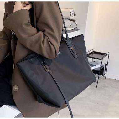 Tote Bag Tas wanita besar Mary Kate Series black magnet & zipper Beauty Gum/tote bag kulit laptop/to