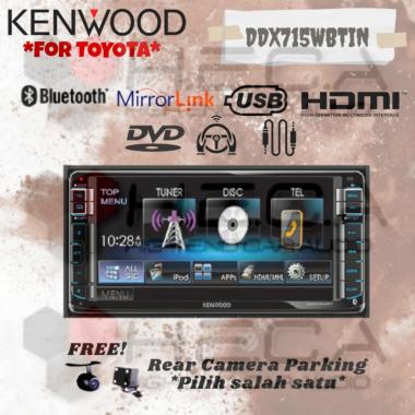 Kenwood DDX-715WBT IN Head Unit For TOYOTA Double Din WIDE + Camera HD