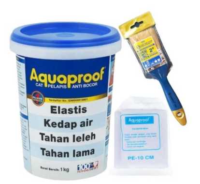 AQUAPROOF ABU 1KG + KUAS 2in SIBIRU + POLYESTER MESH PE10