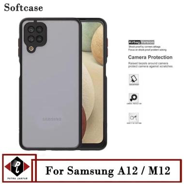 Case Aero Samsung A12 / M12 Anti Gores Layar Free Camera & Garskin Hiaju Army - Samsung A12