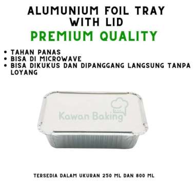 10 PCS ALUMINIUM FOIL TRAY PLUS TUTUP 250ML