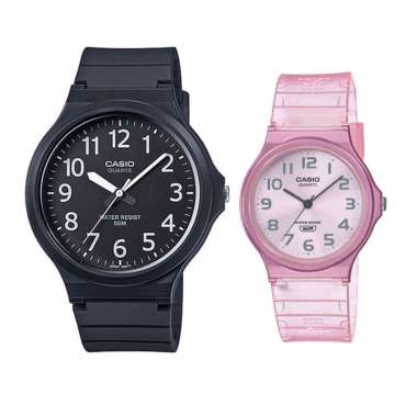 JAM TANGAN COUPLE ORIGINAL CASIO MW 240 1B WITH CASIO MQ 24S 4B JAM COUPLE ORIGINAL CASIO MW-240-1B