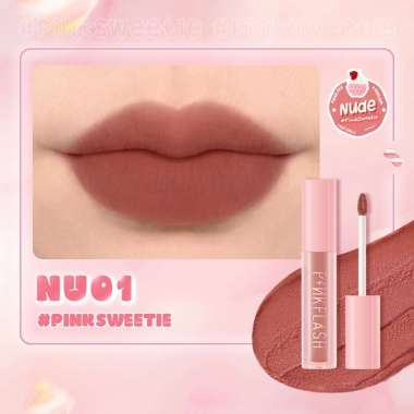 PINKFLASH PinkSweetie Fuzzy-Soft Velvet Matte Lip Clay Lipstik NU01