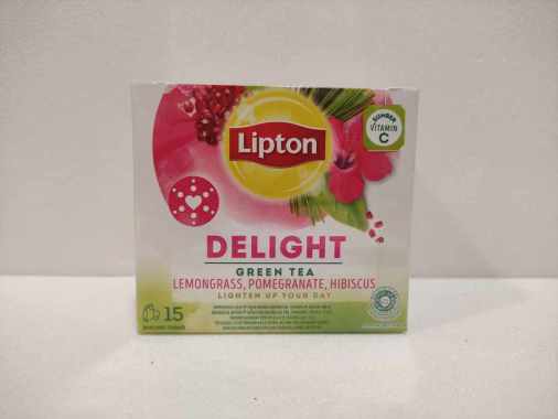 LIPTON DELIGHT GREEN TEA LEMONGRASS POMEGRANTE HIBISCUS [15 PCS]