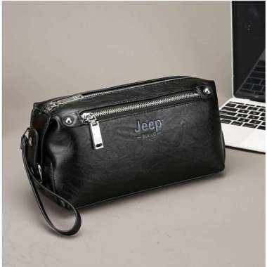 Handbag Pria - BC21 Tas Tangan Pria Retro Jeep Men Clutch Hand Bag black