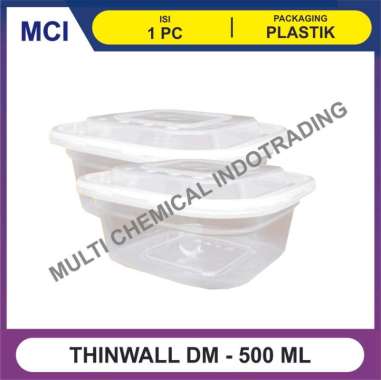DM THINWALL PERSEGI 500 ML / TOPLES MAKANAN / KOTAK MAKANAN
