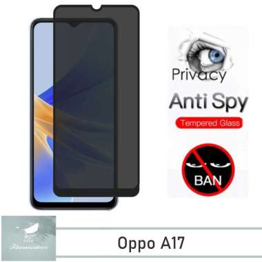Promo Tempered Glass Layar Anti Spy Oppo A17 2022 Anti Gores Kaca Privasi Oppo A17