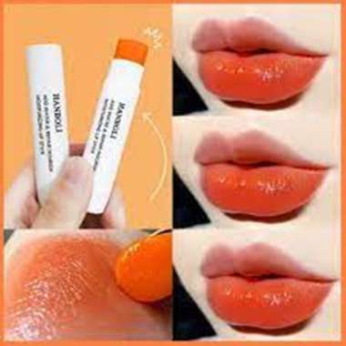 Orange Red Lip Balm Moisturising Repair Nourish Lipstik Lembab Rubah Warna Orange