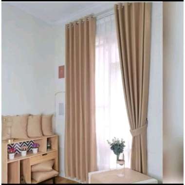 Gorden polos blackout doff embos hordeng tebal tidak mengkilap tirai jendela hotel kantor gordyn min