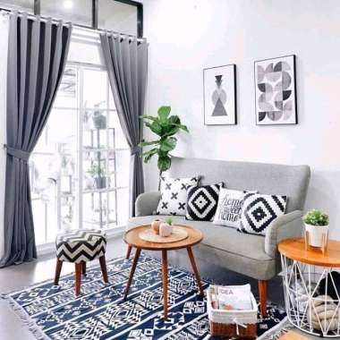 Gorden polos blackout doff embos hordeng tebal tidak mengkilap tirai jendela hotel kantor gordyn min