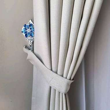 Gorden polos blackout doff embos hordeng tebal tidak mengkilap tirai jendela hotel kantor gordyn min