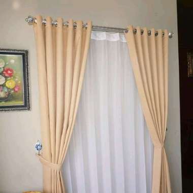 Gorden polos blackout doff embos hordeng tebal tidak mengkilap tirai jendela hotel kantor gordyn min