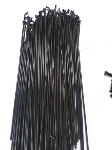 Spoke 20 Jari Jari Sepeda Besi Hitam Ruji Sepeda Ukuran 20 Warna Hitam